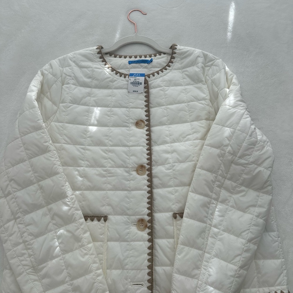 JMcLaughlin Brand New White Quilted Jacket